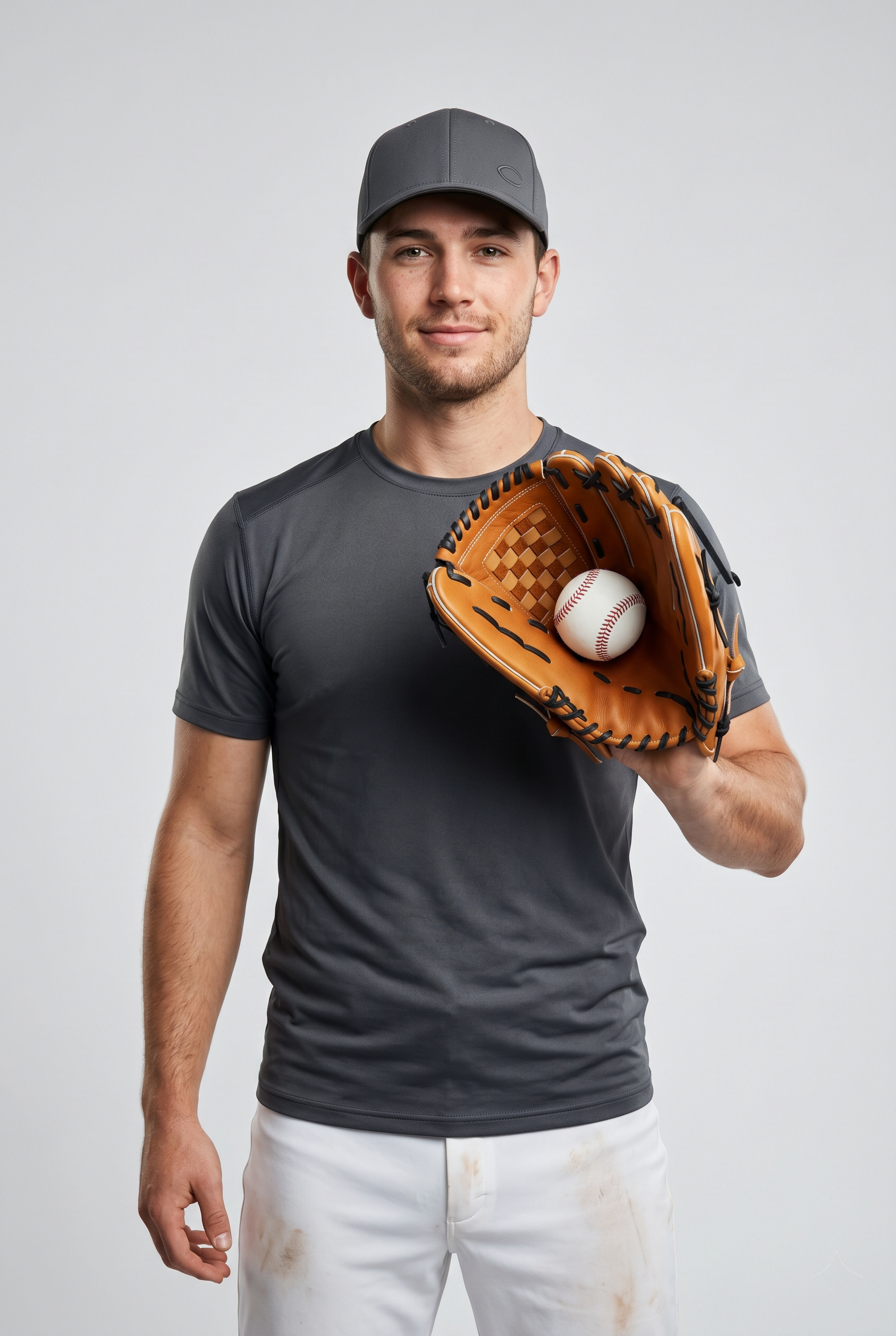 Premium Brown Baseball Glove with Classic Black Lacing