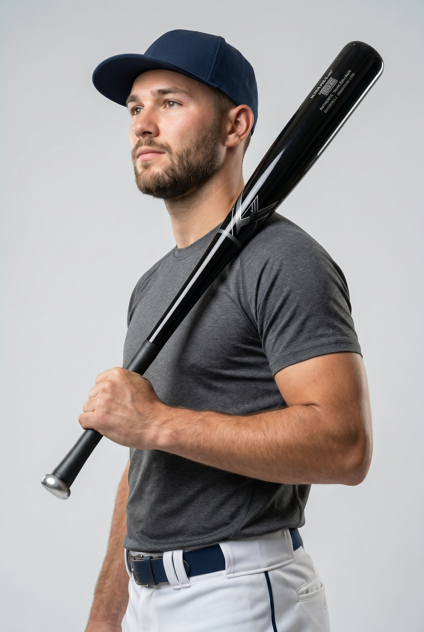 Sleek Black Baseball Bat with Glossy Finish