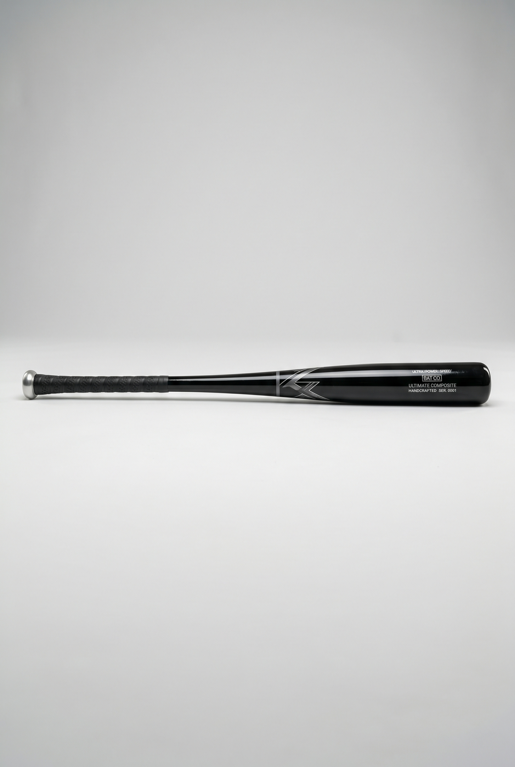 Sleek Black Baseball Bat with Glossy Finish