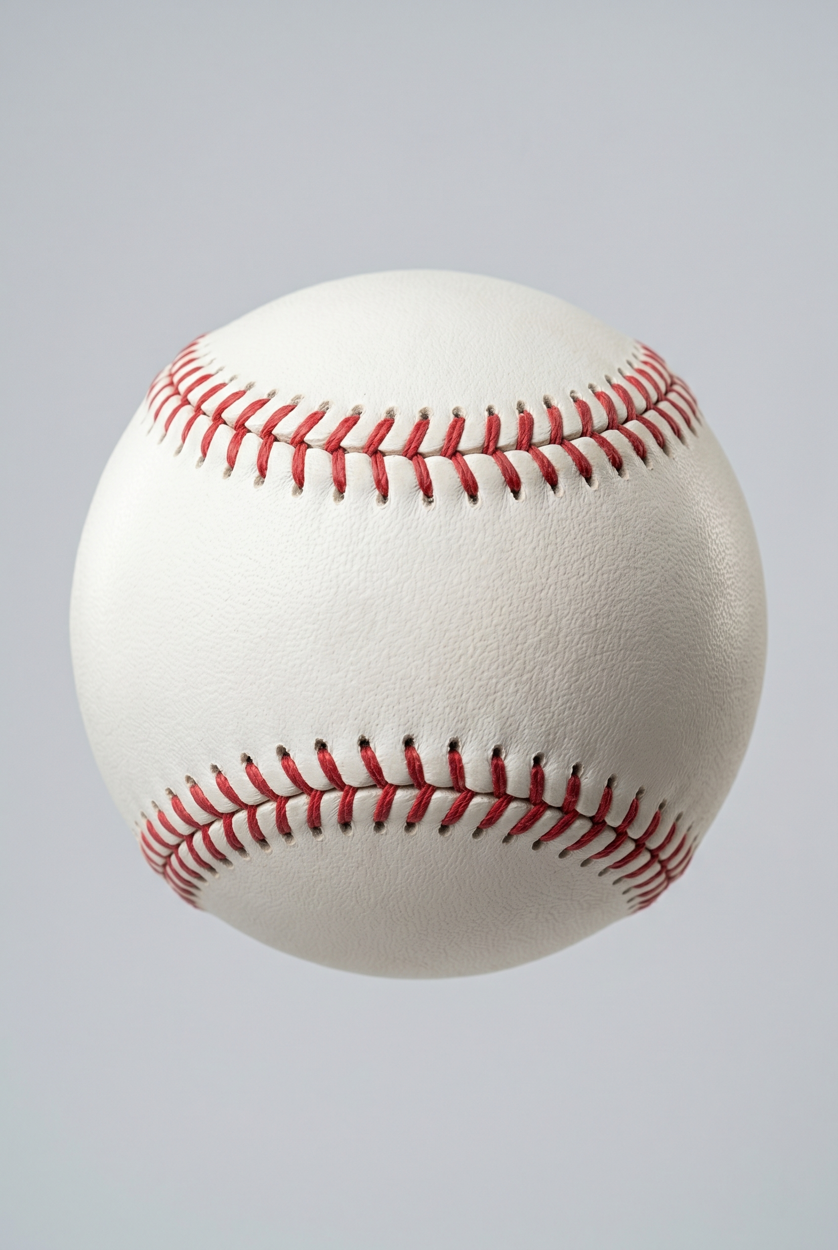 Classic White Baseball with Red Stitching