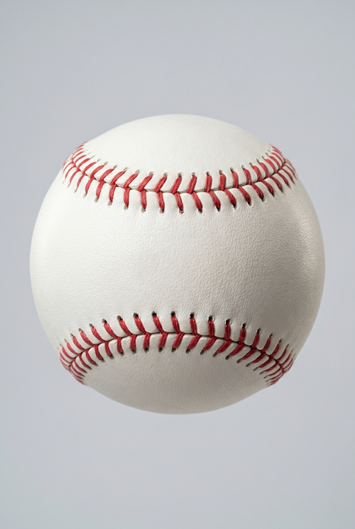 Classic White Baseball with Red Stitching