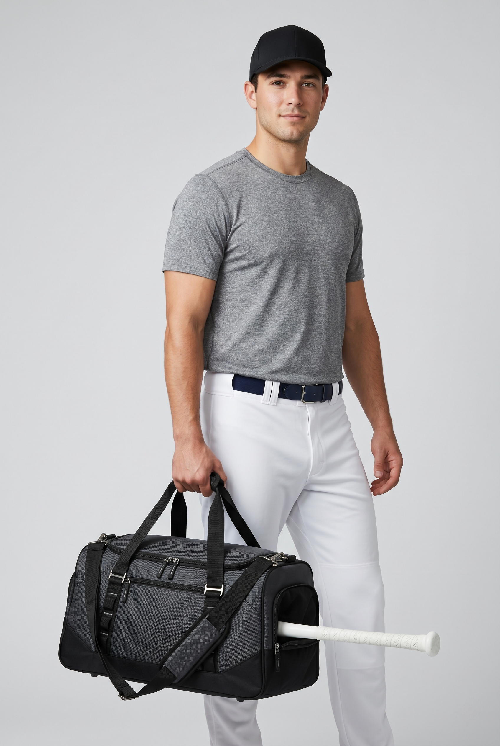 Baseball Equipment Duffel Bag with Bat Holder