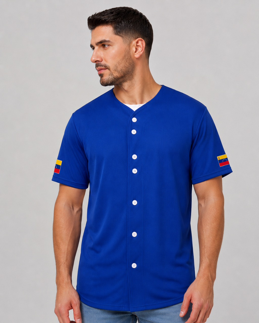 Venezuela blue jersey detail