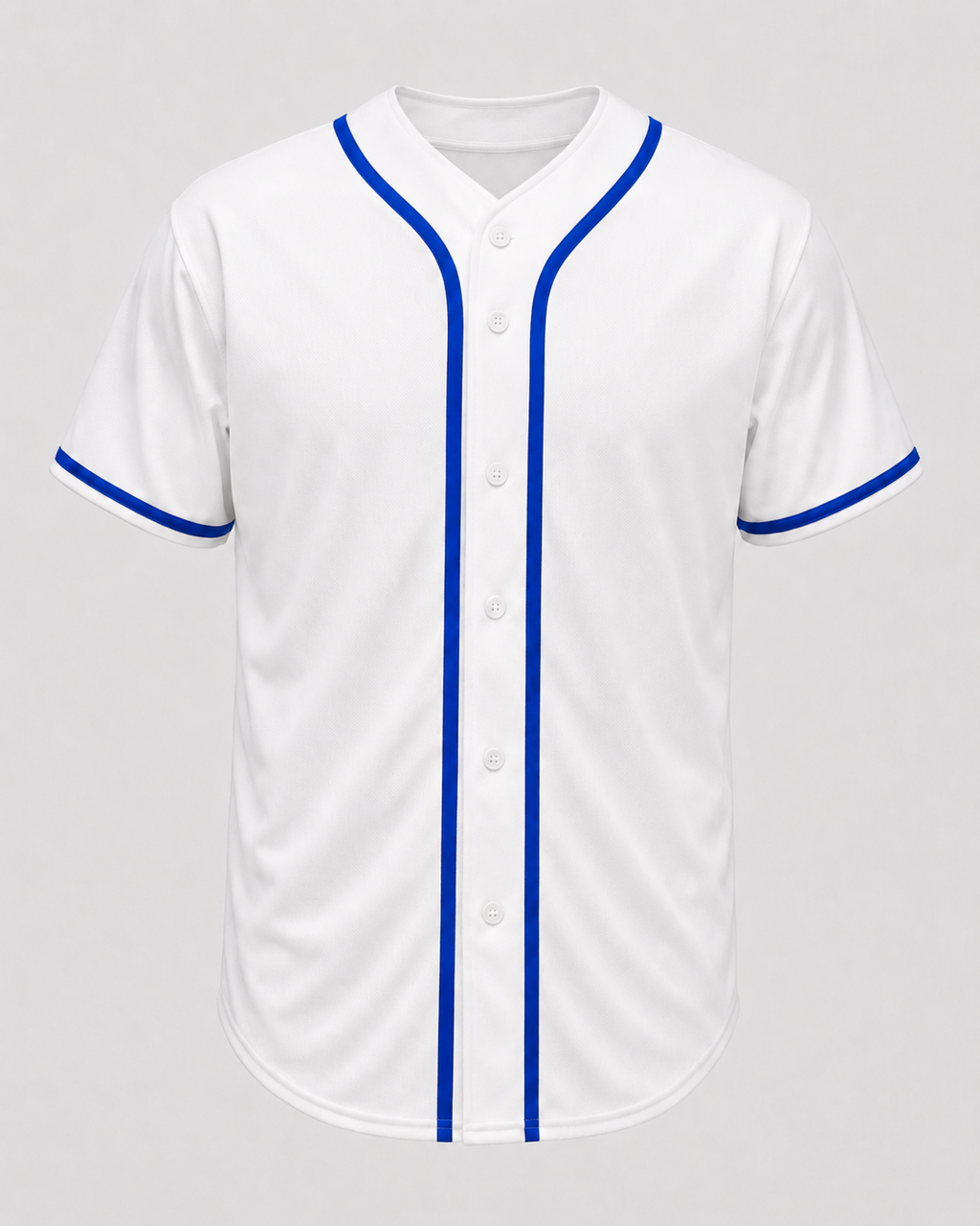 White blue piping jersey view