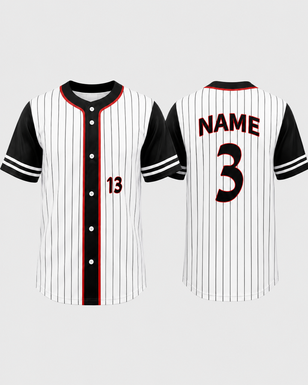 Pinstripe number 13 jersey view