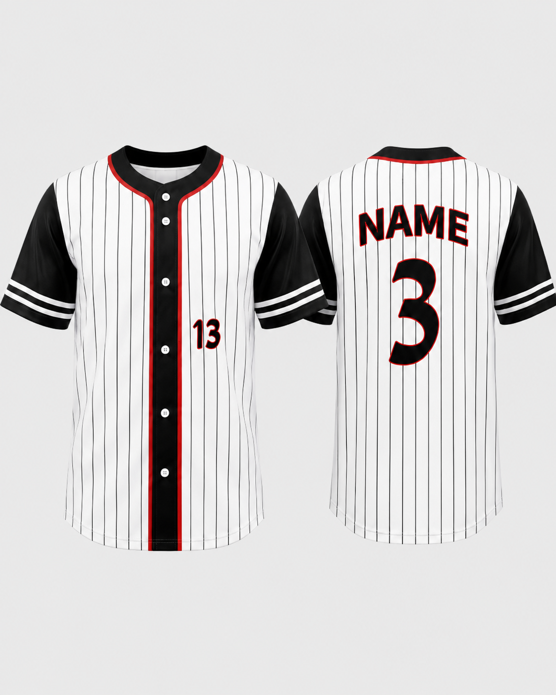 Pinstripe number 13 jersey view